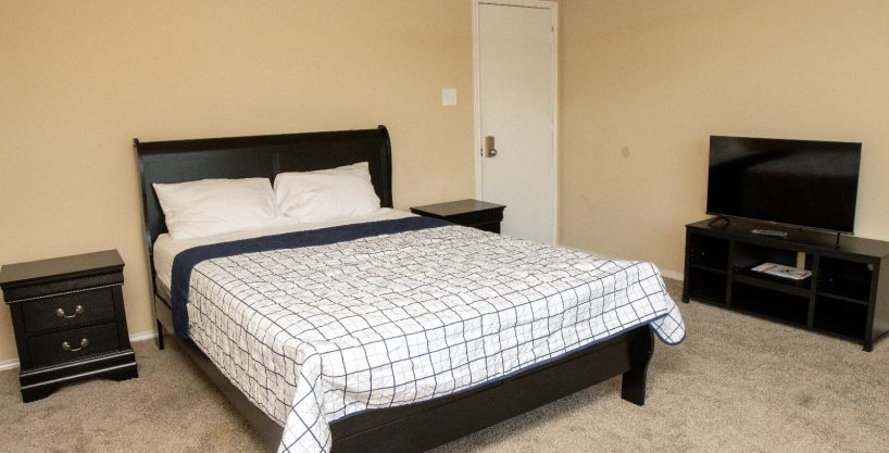 Bed in the family room